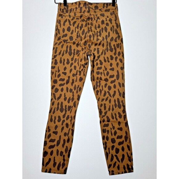 L'Agence Margot Jeans Women 28 Brown Animal Print Skinny Stretch Made in USA - Picture 3 of 11
